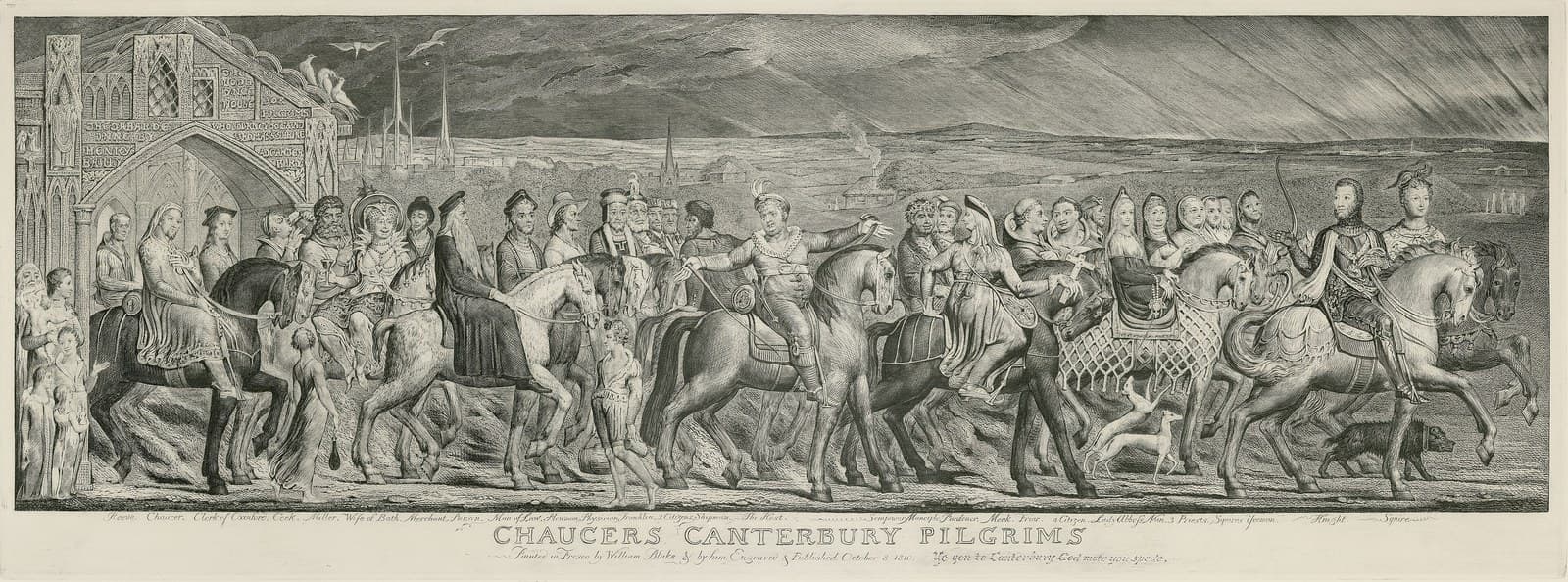 Blake Canterbury Pilgrims engraving — Albrecht Dürer