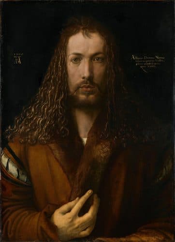 German:  Selbstbildnis im Pelzrock Self-Portrait with Fur-Trimmed Robetitle QS:P1476,de:"Selbstbildnis im Pelzrock "label QS:Lde,"Selbstbildnis im Pelzrock "label QS:Les,"Autorretrato de Durero"label QS:Leu,"Autoerretratua"label QS:Last,"Autorretratu de Dürer"label QS:Lca,"Autoretrat"label QS:Lcy,"Hunanbortread"label QS:Len-gb,"Self-Portrait"label QS:Lhy,"Դյուրերի ինքնադիմանկար"label QS:Lzh,"自画像"label QS:Lda,"Selvportræt"label QS:Lja,"自画像 (デューラー)"label QS:Lfi,"Omakuva"label QS:Lsv,"Självporträtt (Dürer)"label QS:Lvec,"Autoritrato"label QS:Luk,"Автопортрет"label QS:Lla,"Durerus manu propria pictus"label QS:Lzh-hant,"丟勒自畫像 (1500年)"label QS:Lbg,"Автопортрет"label QS:Lko,"28세의 자화상"label QS:Lkk,"Автопортрет"label QS:Leo,"Memportreto"label QS:Lbs,"Autoportret"label QS:Lit,"Autoritratto con pelliccia"label QS:Lgl,"Autorretrato"label QS:Lfr,"Autoportrait"label QS:Lsk,"Autoportrét"label QS:Lhr,"Dürerov autoportret"label QS:Lnds,"Sülvstporträt"label QS:Lbe-tarask,"Аўтапартрэт у кажуху"label QS:Lmk,"Автопортрет"label QS:Lsh,"Dürerov autoportret"label QS:Lfa,"چهرهٔ خود"label QS:Lpt,"Autorretrato"label QS:Lnn,"Sjølvportrett"label QS:Llv,"Pašportrets"label QS:Lsr,"Аутопортрет"label QS:Llt,"Autoportretas"label QS:Lsl,"Avtoportret"label QS:Lbe,"Аўтапартрэт Дзюрэра"label QS:Larz,"تصوير شخصى (لوحه)"label QS:Let,"Autoportree"label QS:Lth,"ภาพเหมือนตนเอง"label QS:Lpl,"Autoportret w futrze"label QS:Lnb,"Selvportrett"label QS:Lnl,"Zelfportret"label QS:Lhe,"דיוקן עצמי"label QS:Lga,"féinphortráid"label QS:Lru,"Автопортрет в одежде, отделанной мехом"label QS:Lbr,"Emboltred"label QS:Len,"Self-Portrait with Fur-Trimmed Robe"label QS:Lar,"بورتريه ذاتي"label QS:Lel,"Αυτοπροσωπογραφία"label QS:Lcs,"Autoportrét v kožichu" — Albrecht Dürer