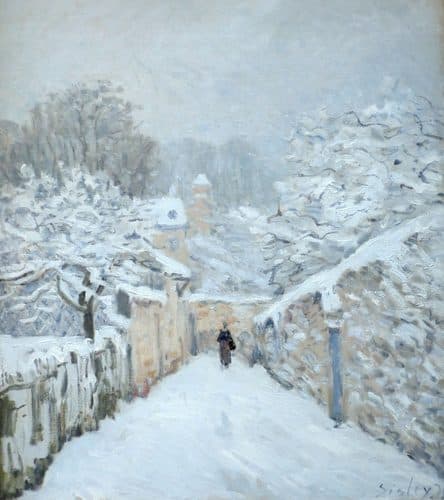 Alfred Sisley, La Neige à Louveciennes (cropped) — Alfred Sisley