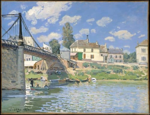 The Bridge at Villeneuve-la-Garenne — Alfred Sisley