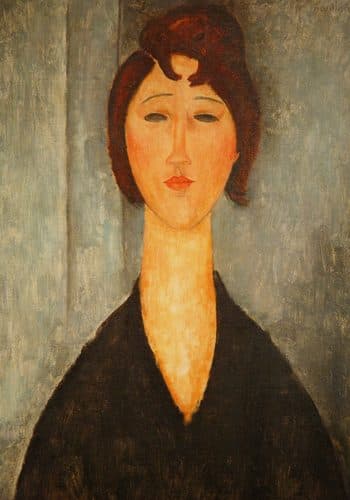 Portrait of a Young Womanlabel QS:Len,"Portrait of a Young Woman"label QS:Lde,"Porträt einer jungen Frau" — Amedeo Modigliani