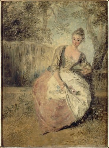 L'Amante inquiète — Antoine Watteau