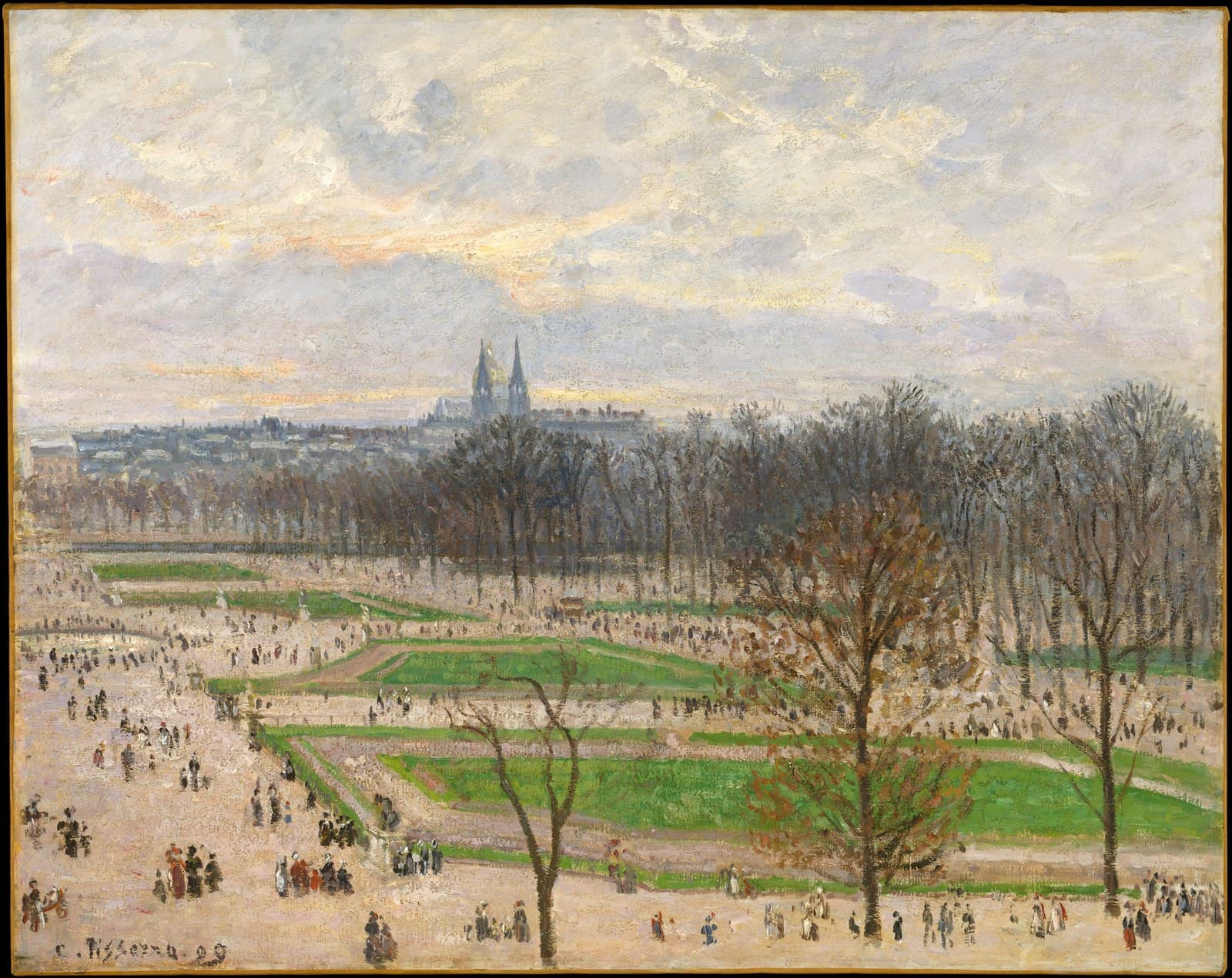 The Garden of the Tuileries on a Winter Afternoon — Camille Pissarro