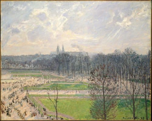 The Garden of the Tuileries on a Winter Afternoon — Camille Pissarro