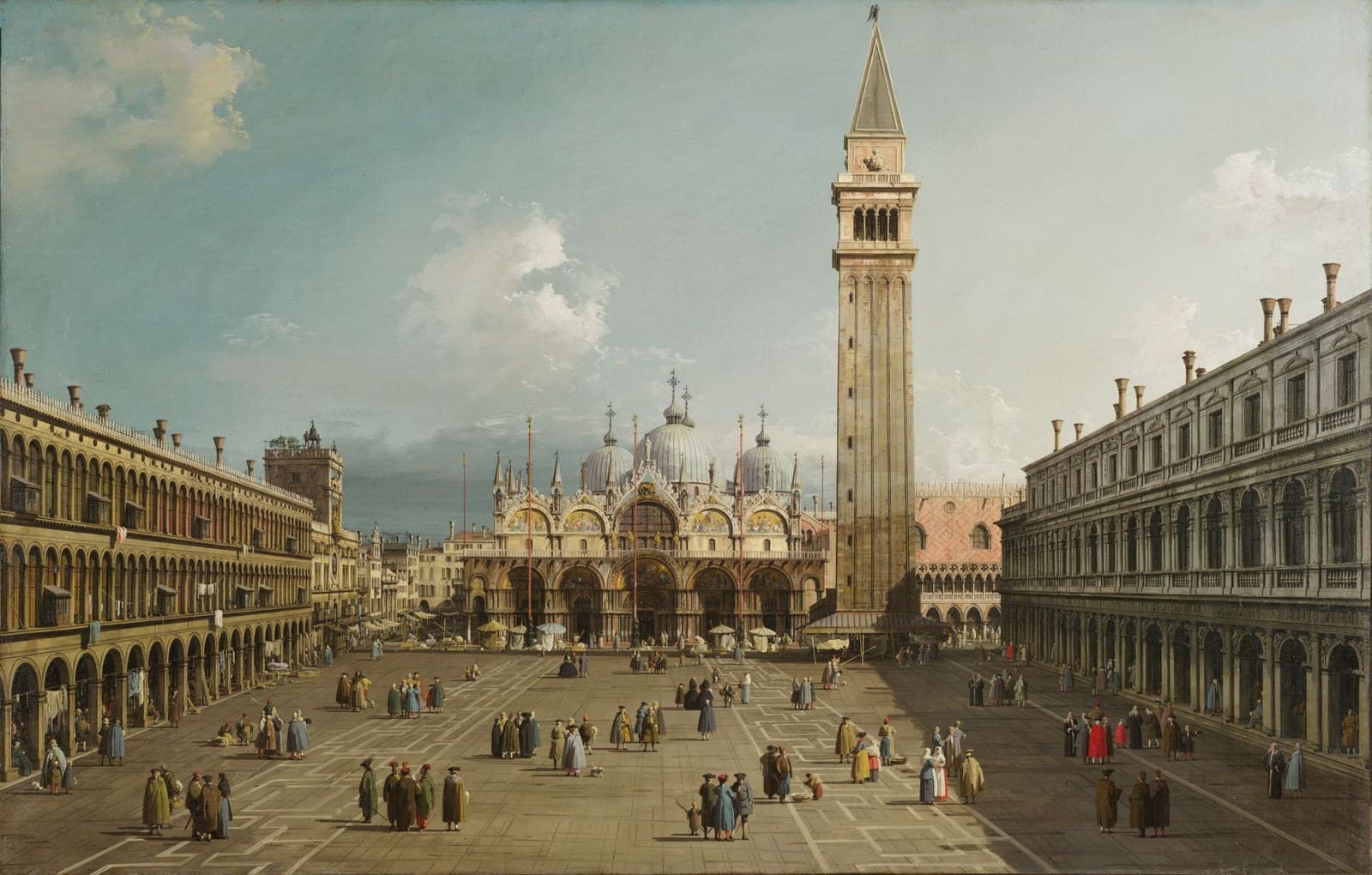 Piazza San Marco, Venice title QS:P1476,en:"Piazza San Marco, Venice "label QS:Len,"Piazza San Marco, Venice "label QS:Lit,"Piazza San Marco, Venezia"label QS:Lvec,"Venexia Piaxa San Marco"label QS:Lfr,"Place Saint-Marc, Venise"label QS:Lde,"Piazza San Marco, Venedig"label QS:Lnl,"Piazza San Marco, Venetië" — Canaletto
