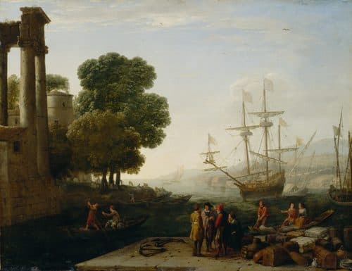 A Seaport at Sunset title QS:P1476,en:"A Seaport at Sunset "label QS:Len,"A Seaport at Sunset " — Claude Lorrain