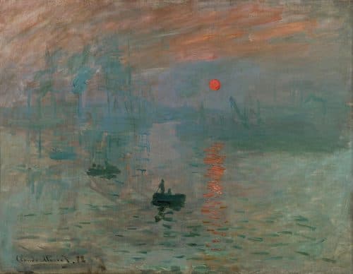 Impression, Sunrise title QS:P1476,en:"Impression, Sunrise "label QS:Len,"Impression, Sunrise "label QS:Les,"Impresión, sol naciente"label QS:Lms,"Impression, soleil levant"label QS:Len-gb,"Impression, Sunrise"label QS:Lmzn,"امپرسیون، روجا"label QS:Lbg,"Импресия, Изгряващо слънце"label QS:Ltr,"İzlenim: Gün Doğumu"label QS:Lzh-hk,"印象·日出"label QS:Lsv,"Impression. Soluppgång"label QS:Luk,"Враження. Схід сонця"label QS:Lzh-hant,"印象·日出"label QS:Lzh-cn,"印象·日出"label QS:Luz,"Taassurot. Quyoshning chiqishi"label QS:Leo,"Impreso, Sunleviĝo"label QS:Lcs,"Imprese, východ slunce"label QS:Lfr,"Impression, Soleil levant"label QS:Lhr,"Impresija"label QS:Lvi,"Ấn tượng, Mặt trời mọc"label QS:Llv,"Impresija. Saullēkts"label QS:Lsr,"Импресија"label QS:Lpt-br,"Impressão, nascer do sol"label QS:Lzh-sg,"印象·日出"label QS:Llb,"Impression, soleil levant"label QS:Lnan,"Ìn-siōng, ji̍t-chhut"label QS:Laz,"Təəssürat, günəşin doğuşu"label QS:Lar,"انطباع، شروق الشمس"label QS:Lbr,"Santad da sav-heol"label QS:Lyue,"日出印象"label QS:Lhu,"Impresszió, a felkelő nap"label QS:Leu,"Inpresioa, eguzki atera berria"label QS:Lca,"Impressió, sol naixent"label QS:Lde-ch,"Impression, Sonnenaufgang"label QS:Lde,"Impression, Sonnenaufgang"label QS:Lhy,"Տպավորություն, Արևածագ"label QS:Lzh,"印象·日出"label QS:Lda,"Indtryk. Solopgang"label QS:Lka,"შთაბეჭდილება, მზის ამოსვლა"label QS:Lja,"印象・日の出"label QS:Lha,"Zanen Ra'ayi, fitowar rana"label QS:Larz,"الانطباع"label QS:Lhe,"התרשמות, זריחה"label QS:Lfi,"Impressio"label QS:Lhyw,"Տպաւորութիւն, Արեւածագ"label QS:Len-ca,"Impression, Sunrise"label QS:Lta,"உணர்வுப்பதிவு"label QS:Lit,"Impressione. Levar del sole"label QS:Lht,"Enpresyon, solèy k ap leve"label QS:Let,"Impression, soleil levant"label QS:Lscn,"Mprissioni, suli nascenti"label QS:Lpt,"Impressão, nascer do sol"label QS:Lko,"인상, 해돋이"label QS:Lsr-ec,"Импресија, рађање сунца"label QS:Llt,"Įspūdis, saulėtekis"label QS:Lsl,"Impresija, vzhajajoče sonce"label QS:Lru,"Впечатление. Восходящее солнце"label QS:Lth,"ความประทับใจของพระอาทิตย์ขึ้น"label QS:Lfa,"دریافتی از طلوع آفتاب"label QS:Lid,"Impression, soleil levant"label QS:Lpl,"Impresja, wschód słońca"label QS:Lpnb,"امپریشن، سورج چڑھنا"label QS:Lzh-tw,"印象·日出"label QS:Lro,"Impression, soleil levant"label QS:Lnl,"Impression, soleil levant"label QS:Lmk,"Импресија, изгрејсонце"label QS:Lsh,"Impresija"label QS:Lgl,"Impresión, sol nacente"label QS:Lel,"Εντύπωση, Ανατολή"label QS:Lzh-hans,"印象·日出" — Claude Monet