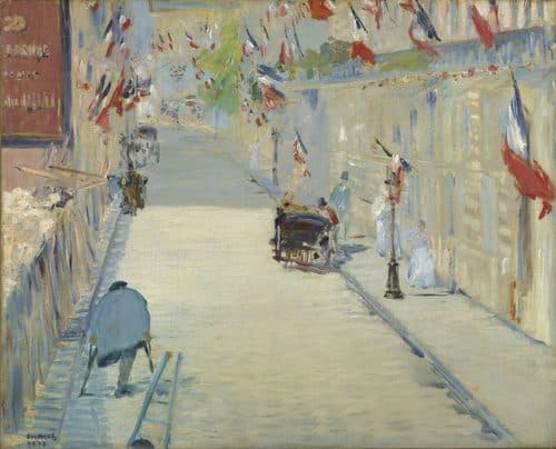 The Rue Mosnier with Flags — Édouard Manet