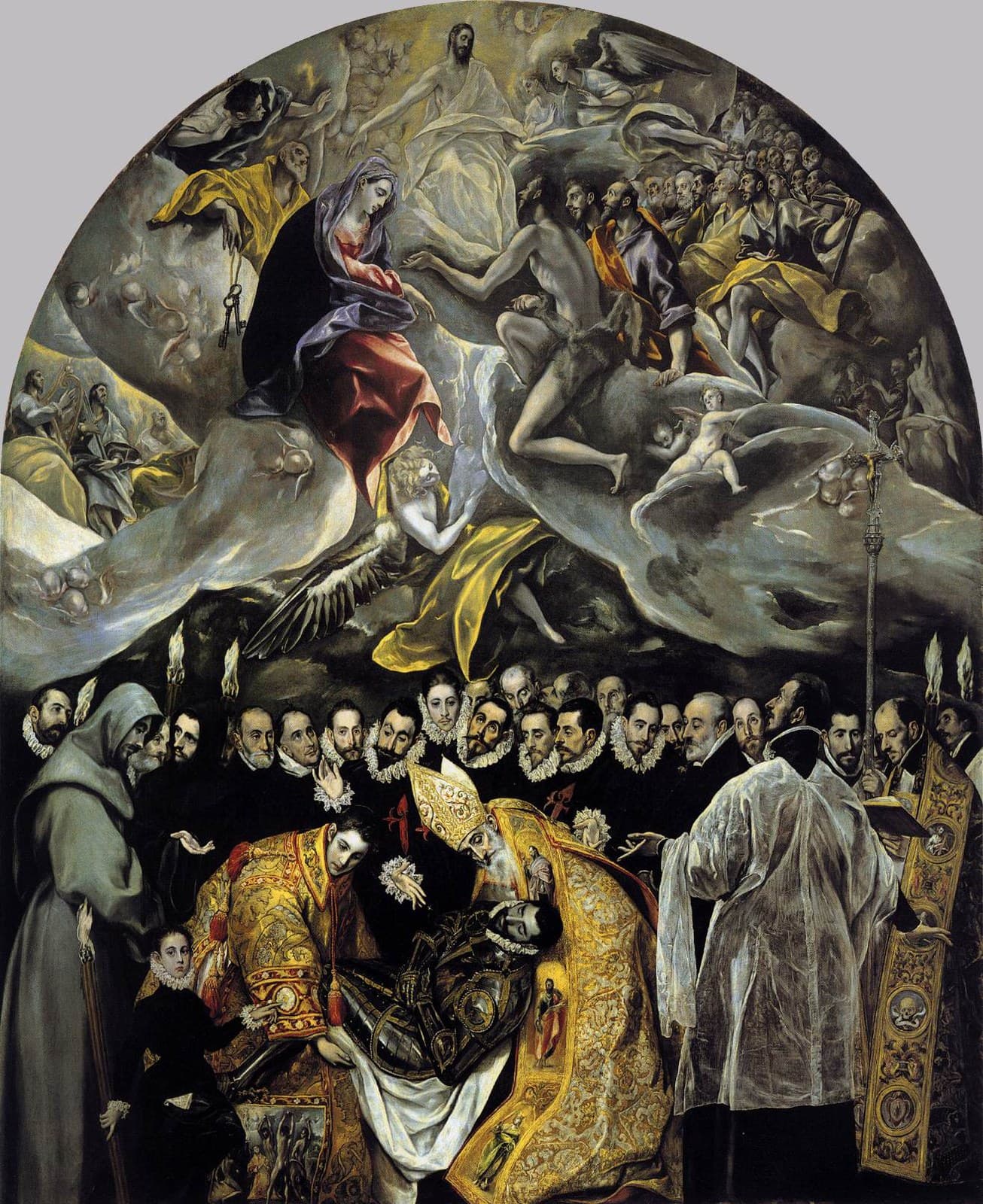 Spanish:  El entierro del Conde de Orgaz The Burial of the Count of Orgazlabel QS:Les,"El entierro del conde de Orgaz"label QS:Lfr,"L'Enterrement du comte d'Orgaz"label QS:Lhr,"Pogreb grofa Orgaze"label QS:Len,"The Burial of the Count of Orgaz"label QS:Leu,"Orgazeko kondearen ehorzketa"label QS:Lca,"L'enterrament del comte d'Orgaz"label QS:Lde,"Begräbnis des Grafen von Orgaz"label QS:Lja,"オルガス伯の埋葬"label QS:Lit,"Sepoltura del conte di Orgaz"label QS:Lpt,"O Enterro do Conde de Orgaz"label QS:Lru,"Погребение графа Оргаса"label QS:Lpl,"Pogrzeb hrabiego Orgaza" — El Greco