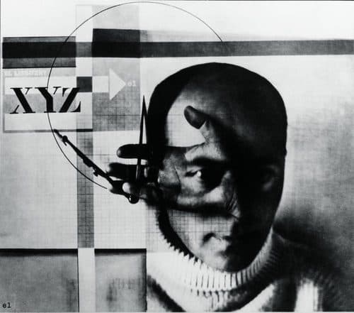 Self-Portrait : Constructor label QS:Lfr,"Le Constructeur"label QS:Len,"The Constructor"label QS:Lde,"Der Konstrukteur" — El Lissitzky