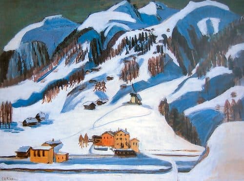Ernst Ludwig Kirchner Berge und Häuser im Schnee — Ernst Ludwig Kirchner