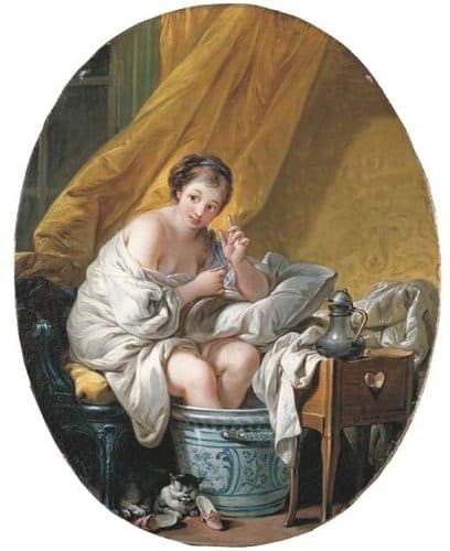 Boucher - A YOUNG WOMAN TAKING A FOOTBATH, 1766 — François Boucher