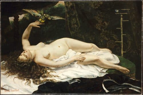 French:  La Femme au perroquetWoman with a Parrottitle QS:P1476,fr:"La Femme au perroquet"label QS:Lfr,"La Femme au perroquet"label QS:Len,"Woman with a Parrot" — Gustave Courbet