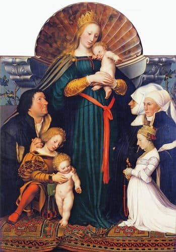 Darmstadt Madonna title QS:P1476,en:"Darmstadt Madonna "label QS:Len,"Darmstadt Madonna "label QS:Les,"Virgen del burgomaestre Meyer"label QS:Lfr,"La Vierge et l'Enfant avec la famille du bourgmestre Meyer"label QS:Lhr,"Darmstadtska Gospa"label QS:Lca,"Darmstadt Madonna"label QS:Lde,"Darmstädter Madonna"label QS:Lvi,"Darmstadt Madonna"label QS:Lka,"დარმშტადტის მადონა"label QS:Lja,"ダルムシュタットの聖母"label QS:Larz,"دارمشتات مادونا"label QS:Lnn,"Darmstadt Madonna"label QS:Lnb,"Darmstadt Madonna"label QS:Lpt,"Madona do burgomaestre Meyer"label QS:Lit,"Madonna di Darmstadt"label QS:Lko,"다름슈타트 마돈나"label QS:Lru,"Дармштадтская мадонна"label QS:Lgsw,"Darmstädter Madonna" — Hans Holbein the Younger