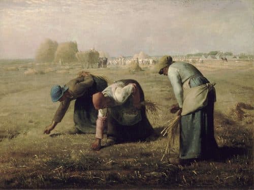 The Gleaners label QS:Lfr,"Des glaneuses"label QS:Len,"The Gleaners"label QS:Lde,"Die Ährenleserinnen"label QS:Les,"Las espigadoras"label QS:Lcs,"Sběračky klásků" — Jean-François Millet