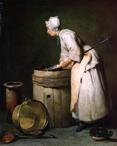 The Scullery Maid label QS:Lfr,"La fille de cuisine"label QS:Len,"The Scullery Maid"label QS:Lde,"Das Küchenmädchen" — Jean-Siméon Chardin