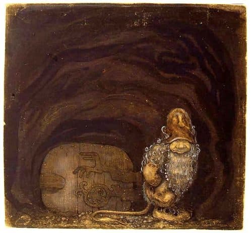 Troll near a door — John Bauer