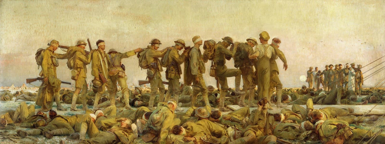 Gassed label QS:Lru,"Отравленные газами"label QS:Len,"Gassed" — John Singer Sargent