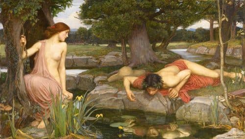 Echo and Narcissustitle QS:P1476,en:"Echo and Narcissus"label QS:Len,"Echo and Narcissus" — John William Waterhouse