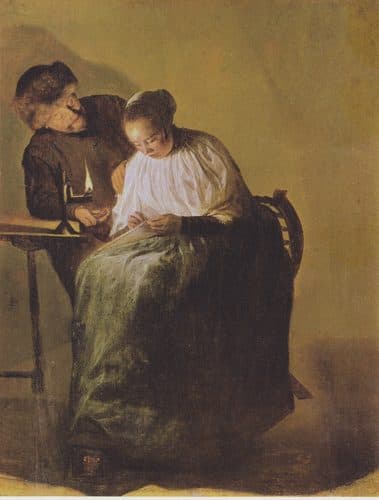 A man offers a young girl money — Judith Leyster
