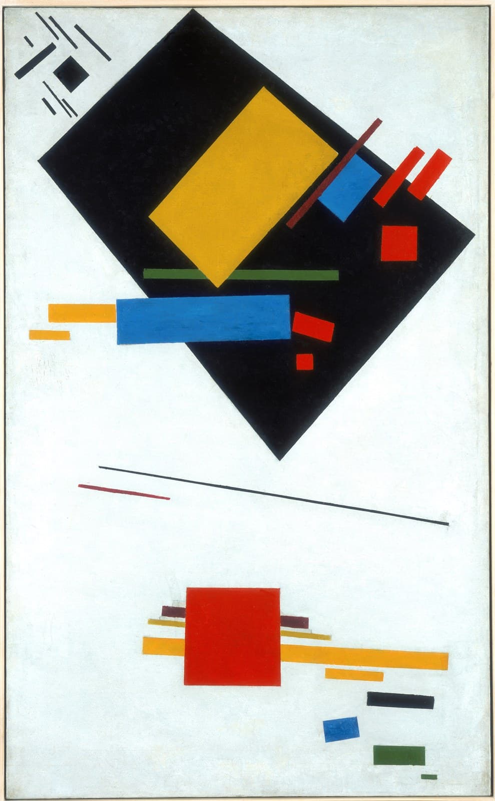 Suprematist painting (with black trapezium and red square) — Kazimir Malevich