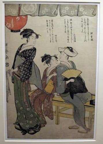 Kitagawa utamaro, ohisa di takashima e okita di naniwaya, 1790-1800 circa — Kitagawa Utamaro