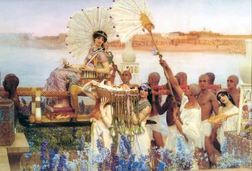 The Finding of Moses label QS:Lde,"Die Auffindung des Moses"label QS:Len,"The finding of Moses"label QS:Lar,"التقاطُ مُوسى" — Lawrence Alma-Tadema