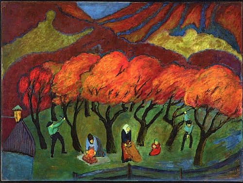 Marianne von Werefkin - Fruit Harvest in a Mountain Garden — Marianne von Werefkin