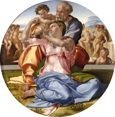 Italian:  Tondo DoniDoni 'Tondo'title QS:P1476,it:"Tondo Doni"label QS:Lit,"Tondo Doni"label QS:Len,"Doni 'Tondo'" — Michelangelo