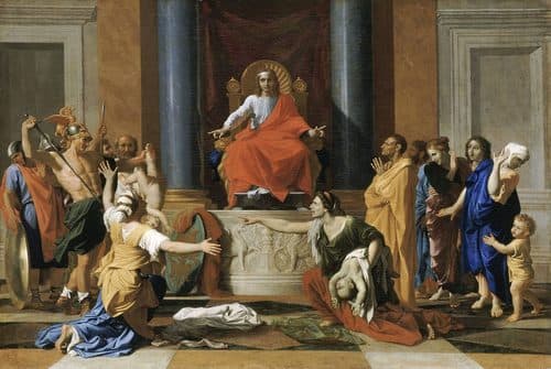 The Judgment of Solomonlabel QS:Lfr,"Le Jugement de Salomon" — Nicolas Poussin