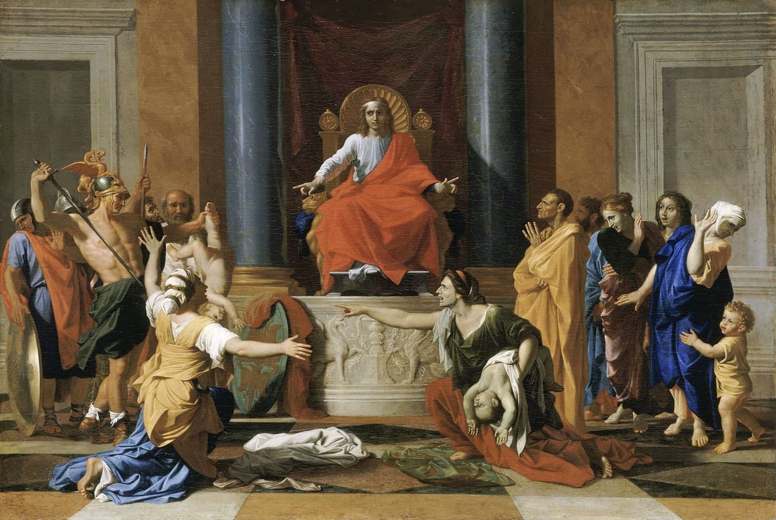 The Judgment of Solomonlabel QS:Lfr,"Le Jugement de Salomon" — Nicolas Poussin