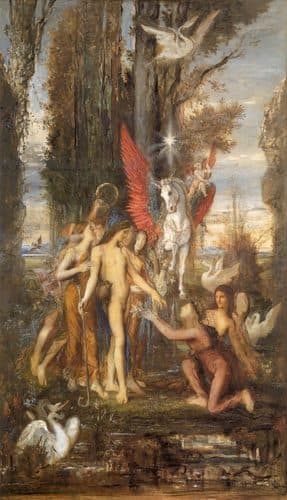 Hesiod and the Museslabel QS:Len,"Hesiod and the Muses"label QS:Lru,"Гесиод и Музы"label QS:Lfr,"Hésiode et les Muses" — Odilon Redon
