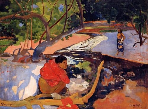 Tahitian:  Te poipoiThe Morningtitle QS:P1476,ty:"Te poipoi"label QS:Lty,"Te poipoi"label QS:Lca,"El matí"label QS:Lfr,"Le matin"label QS:Len,"The Morning" — Paul Gauguin