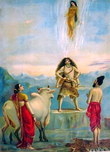 Ganga Avataran or Descent of Ganga — Raja Ravi Varma