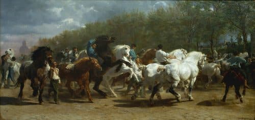 The Horse Fair title QS:P1476,en:"The Horse Fair "label QS:Len,"The Horse Fair "label QS:Lit,"La fiera dei cavalli"label QS:Lfr,"Le Marché aux chevaux"label QS:Leu,"Zaldi feria (Bonheur)"label QS:Lca,"Fira de cavalls"label QS:Lcy,"Le Marché aux chevaux"label QS:Lpt,"A feira de cavalos"label QS:Lhy,"Ձիերի տոնավաճառ"label QS:Laf,"Die Perdeskou"label QS:Lzh,"马市"label QS:Lsl,"Konjski sejem"label QS:Lja,"馬の市"label QS:Lcs,"Koňský trh"label QS:Leo,"La Ĉevala Foiro"label QS:Larz,"معرض الخيول"label QS:Lru,"Ярмарка лошадей (картина Бонёр)"label QS:Luk,"Ярмарок коней"label QS:Lnl,"De paardenmarkt (op de Boulevard de l'Hôpital, Parijs)"label QS:Lde,"Der Pferdemarkt"label QS:Les,"La feria de caballos"label QS:Lko,"말 시장"label QS:Lfa,"نمایشگاه اسب"label QS:Lar,"سوق الخيل بباريس" — Rosa Bonheur
