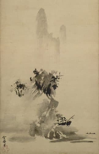 Haboku-Sansui, splashed-ink style landscape — Sesshū Tōyō