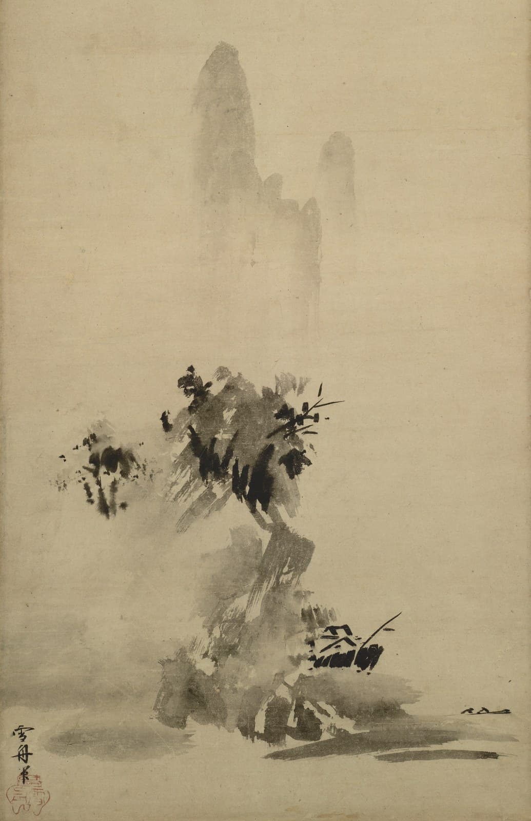 Haboku-Sansui, splashed-ink style landscape — Sesshū Tōyō