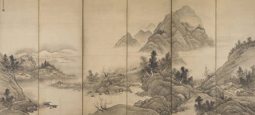 Landscape byobu by Sesshu (Freer).jpg2 — Sesshū Tōyō