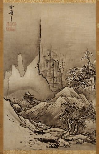 Winter Landscapelabel QS:Len,"Winter Landscape"label QS:Lja,"冬景山水図"label QS:Lnl,"Winterlandschap" — Sesshū Tōyō