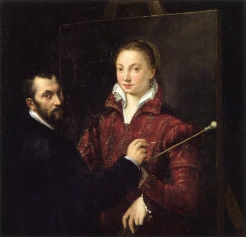 Bernardino Campi Painting Sofonisba Anguissola — Sofonisba Anguissola