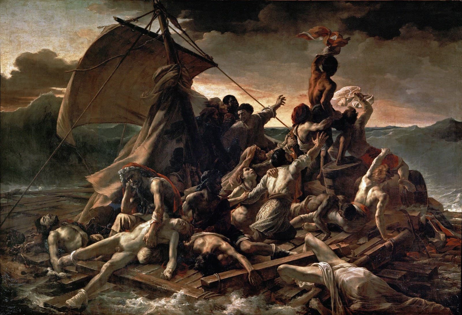 The Raft of the Medusa title QS:P1476,en:"The Raft of the Medusa "label QS:Len,"The Raft of the Medusa "label QS:Les,"La balsa de la Medusa"label QS:Lyue,"美杜莎之筏"label QS:Lhu,"A Medúza tutaja"label QS:Leu,"Méduse ontziaren almadia"label QS:Lko,"메두사호의 뗏목"label QS:Lbr,"Le Radeau de la Méduse"label QS:Lca,"El rai de la Medusa"label QS:Lde-ch,"Das Floss der Medusa"label QS:Lde,"Das Floß der Medusa"label QS:Lqug,"medusa pug andana"label QS:Lbe,"Плыт «Медузы»"label QS:Lhy,"Մեդուզա լաստ"label QS:Lbg,"Потъването на „Медуза“"label QS:Lda,"Medusas Tømmerflåde"label QS:Ltr,"Medusa'nın Salı"label QS:Lja,"メデューズ号の筏"label QS:Lsr-ec,"Сплав Медузе"label QS:Lmk,"Сплавот на Медуза"label QS:Lsv,"Medusas flotte"label QS:Lzh,"梅杜薩之筏"label QS:Lhe,"רפסודת המדוזה"label QS:Lla,"Ratis Medusae"label QS:Lzh-hant,"梅杜薩之筏"label QS:Lzh-cn,"梅杜萨之筏"label QS:Lfi,"Medusan lautta"label QS:Lfa,"کلک مدوسا"label QS:Leo,"La floso de la Meduzo"label QS:Larz,"طوافه قنديل البحر"label QS:Lit,"La zattera della Medusa"label QS:Lzh-hk,"梅杜薩之筏"label QS:Lfr,"Le Radeau de la Méduse"label QS:Laz,"Meduza salı"label QS:Lhr,"Splav Meduze"label QS:Lga,"Rafta an Meadúsa"label QS:Lnn,"Medusas flåte"label QS:Llfn,"La balsa de Medusa"label QS:Luk,"Пліт Медузи"label QS:Llt,"Medūzos plaustas"label QS:Lvi,"Chiếc bè của chiến thuyền Méduse"label QS:Lmt,"Iċ-Ċattra ta' Medusa"label QS:Llv,"Medūzas plosts"label QS:Lbjn,"The Raft of the Medusa"label QS:Lsr,"Сплав Медузе"label QS:Lsl,"Splav Meduze"label QS:Ltl,"The Raft of the Medusa"label QS:Lpt,"A Balsa da Medusa"label QS:Lzh-sg,"梅杜萨之筏"label QS:Lid,"The Raft of the Medusa"label QS:Lpl,"Tratwa Meduzy"label QS:Lnb,"«Medusas flåte»"label QS:Lzh-tw,"梅杜薩之筏"label QS:Lcs,"Vor Medúzy"label QS:Lnl,"Het vlot van de Medusa"label QS:Lsh,"Splav Meduze"label QS:Lru,"Плот «Медузы»"label QS:Lgl,"A Balsa da Medusa"label QS:Lar,"طوافة قنديل البحر"label QS:Lel,"Η Σχεδία της Μέδουσας"label QS:Lzh-hans,"梅杜萨之筏" — Théodore Géricault