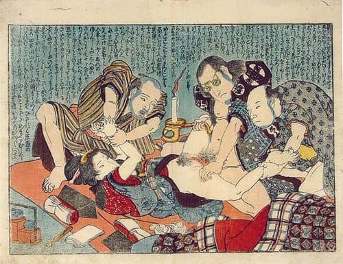 Rape scene - Utagawa KUNIYOSHI — Utagawa Hiroshige