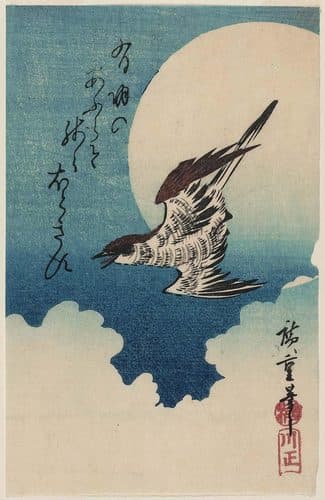 Cuckoo and Full Moon — Utagawa Hiroshige