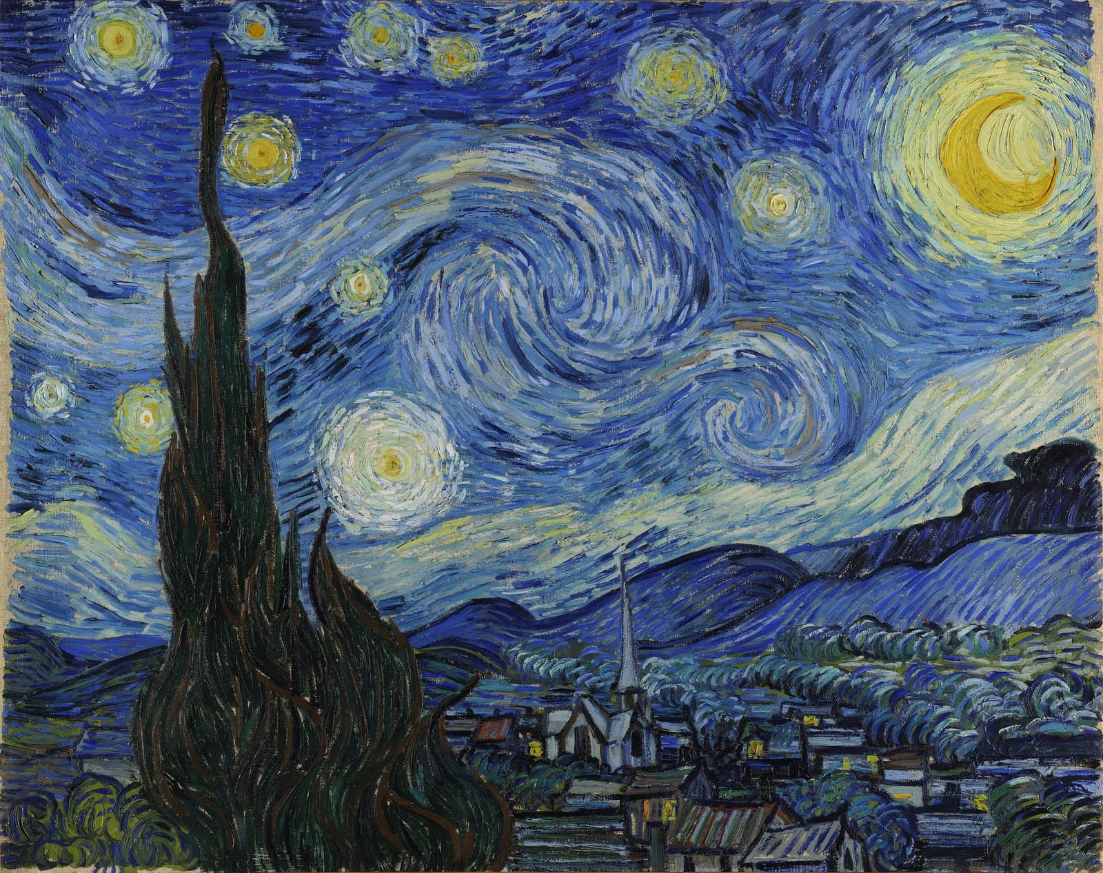 The Starry Nighttitle QS:P1476,en:"The Starry Night"label QS:Len,"The Starry Night"label QS:Les,"La noche estrellada"label QS:Lmk,"Ѕвездена ноќ"label QS:Lfr,"La Nuit étoilée"label QS:Lar,"ليلة النُجُوم"label QS:Lbr,"An Noz stergannek"label QS:Lca,"La nit estelada"label QS:Lzh,"星夜"label QS:Lja,"星月夜"label QS:Lfi,"Tähtikirkas yö"label QS:Lbe-tarask,"Зорная ноч"label QS:Lth,"คืนดาวเกลื่อนฟ้า (ฟาน ก็อกฮ์)"label QS:Lbg,"Звездна нощ"label QS:Lro,"Noapte înstelată"label QS:Lko,"별이 빛나는 밤"label QS:Leo,"Stela nokto"label QS:Laf,"Die Sterrenag"label QS:Lru,"Звёздная ночь"label QS:Lde,"Sternennacht"label QS:Lhe,"ליל כוכבים"label QS:Lit,"Notte stellata"label QS:Lsv,"De sterrennacht"label QS:Let,"Tähistaevas"label QS:Lhr,"Zvjezdana noć"label QS:Lpt,"A Noite Estrelada"label QS:Lpl,"Gwiaździsta noc"label QS:Lnl,"De sterrennacht"label QS:Leu,"Gau izartsua"label QS:Lfa,"شب پر ستاره" — Vincent van Gogh