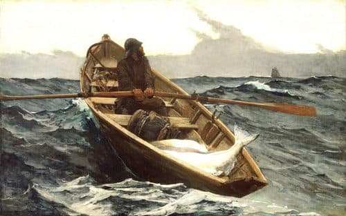 Winslow Homer - The Fog Warning (lightened) — Winslow Homer